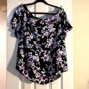 White House Black Market off shoulder Floral blouse